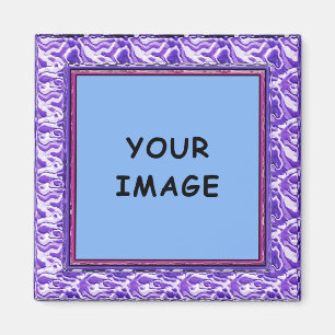 Aimant cadre photo sculpté violet