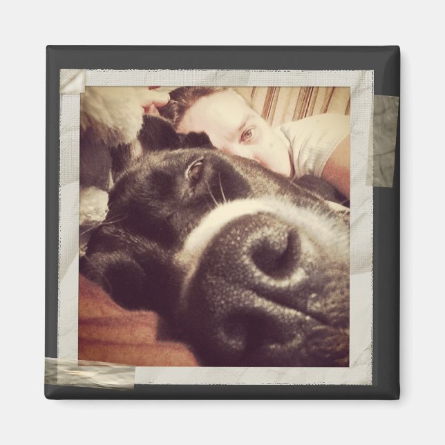 Aimant Cadre Tapis Papier Vieux Instagram Photo (Devant)