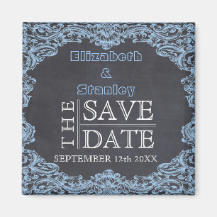 Aimant Cadre vintage et mariage en tableau noir Enregistr