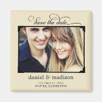 Cadres Doux Enregistrer L'Aimant Date - Tan