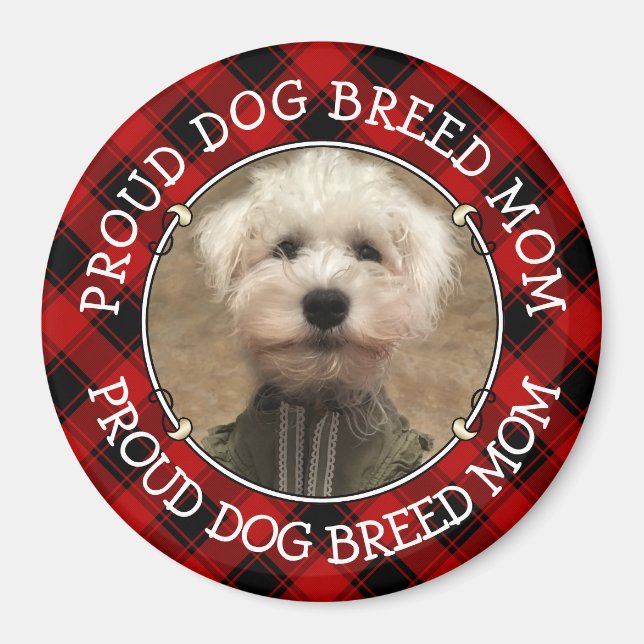 Aimant Cadres photo papa papa maman chien personnalisé Ro (Devant)