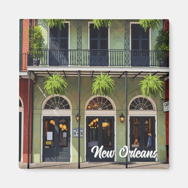 Aimant Café à La Nouvelle-Orléans Louisiane (Devant)
