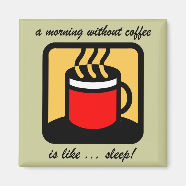 Aimant Café amusant (Devant)