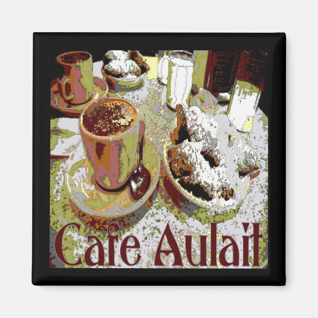 Aimant Café Aulait, New Orleans Café (Devant)