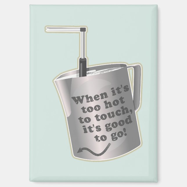 Aimant Café Barista cuillère à chauffer le lait (Recto)