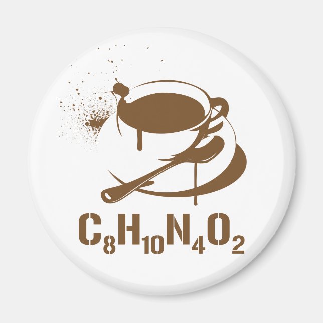 Aimant Café C8H10N4O2 (Devant)