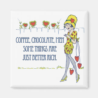 Aimant Café, chocolat, hommes