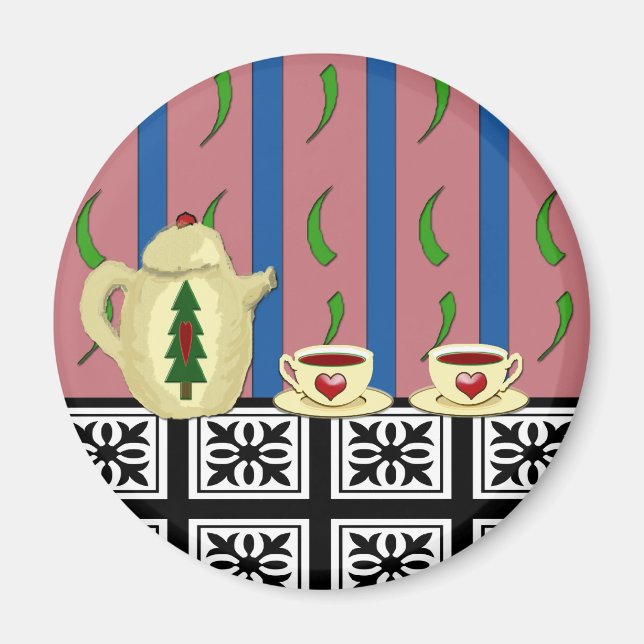 Aimant Café de Noël ou thé (Devant)
