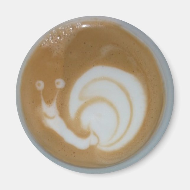 Aimant Café en latte de l'escargot (Devant)