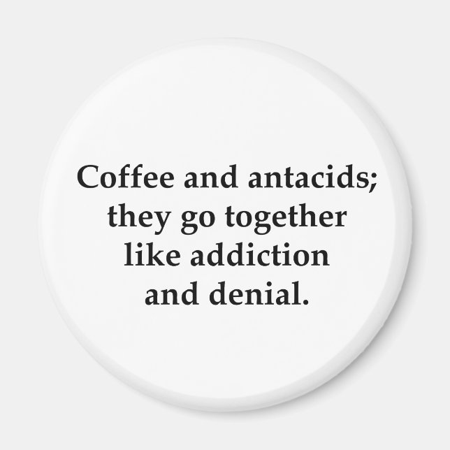 Aimant Café et antiacides, ils vont ensemble (Devant)
