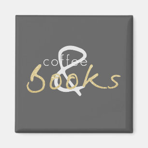 Aimant café et livres