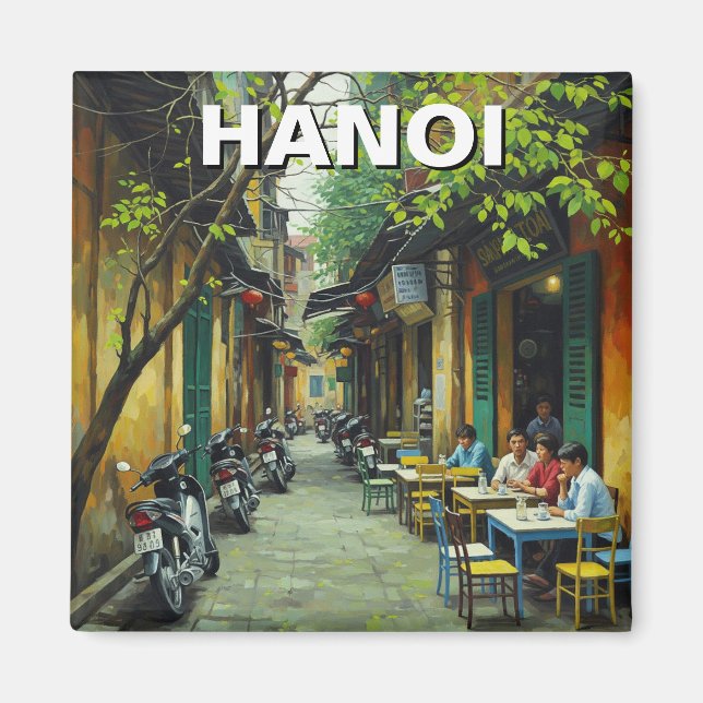 Aimant Café Hanoi Vietnam dans Alley (Devant)