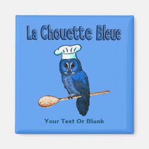 Aimant Café La Chouette Bleue