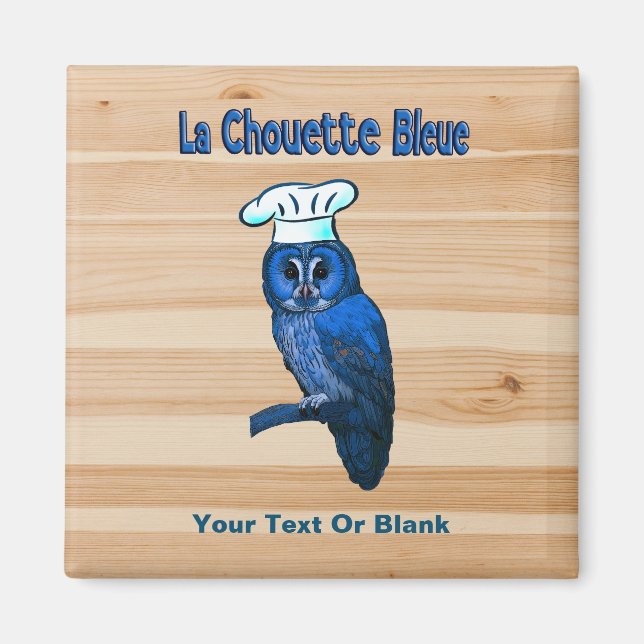 Aimant Café La Chouette Bleue (Devant)