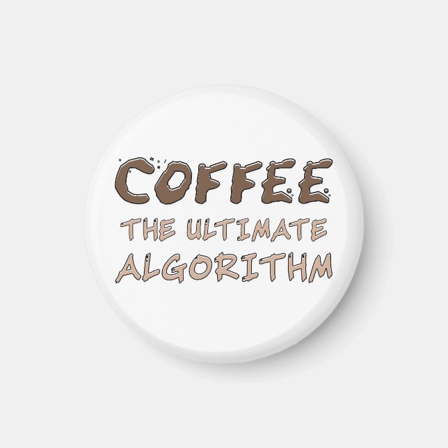 Aimant Café L'algorithme ultime Drôle de programmeur (Devant)