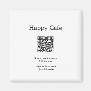 Aimant Cafe restaurant scanner pour voir le menu commande