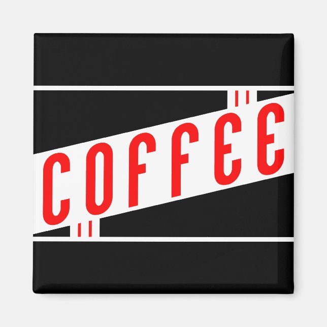 Aimant café rétro (Devant)