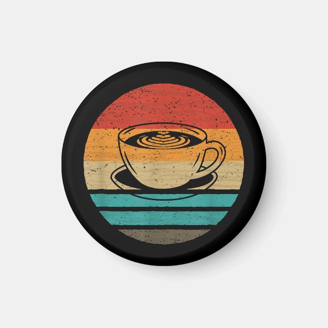 Aimant Café Retro Style Vintage (Devant)