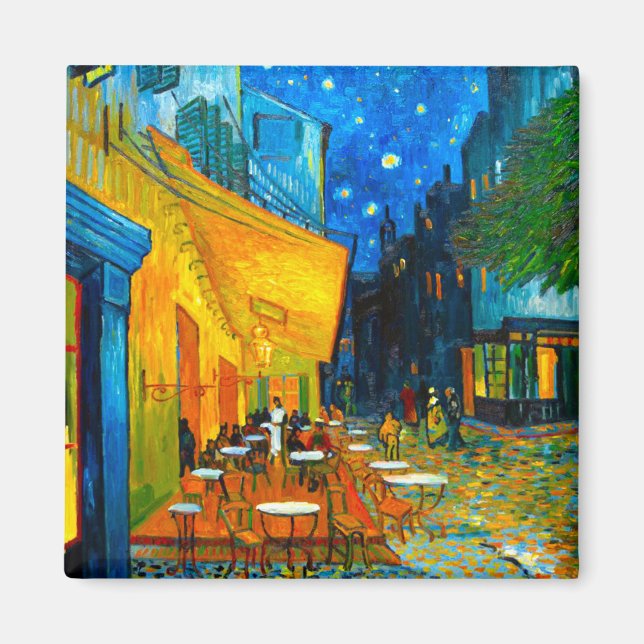 Aimant Café Van Gogh Terrasse en soirée (Devant)
