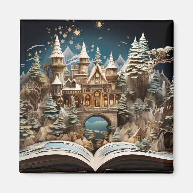 Aimant Cahier de Noël Castle Pop-Up Wonderland (Devant)