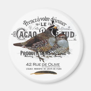 Aimant caille d'automne vintage moderne