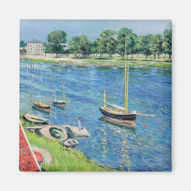 Aimant Caillebotte - La Seine à Argenteuil, Bateaux à l'a (Devant)