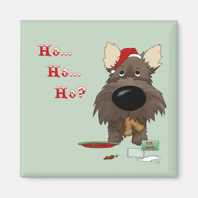 Aimant Cairn Terrier Christmas (Devant)