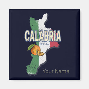 Aimant Calabre Italie Région Rétro Carte Souvenir Vintage
