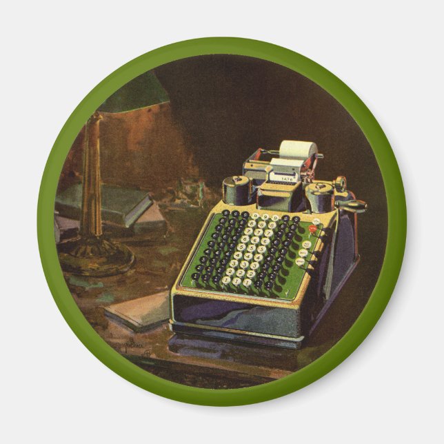 Aimant Calculateur comptable Comptomètre vintage (Devant)