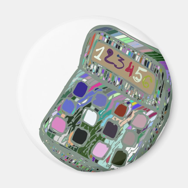 Aimant calculatrice colorée2 (Devant)