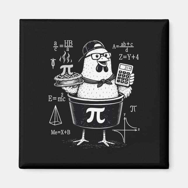 Aimant Calculatrice drôle de professeur de mathématiques  (Devant)