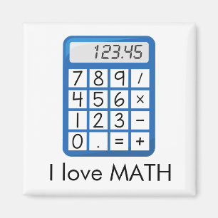 Aimant Calculatrice I love Math