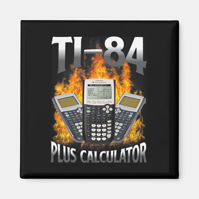 Aimant Calculatrice Ti-84 Plus Prof de maths drôle  (Devant)
