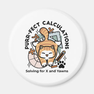 Aimant Calculs Parfaits – Création de chat de maths drôle