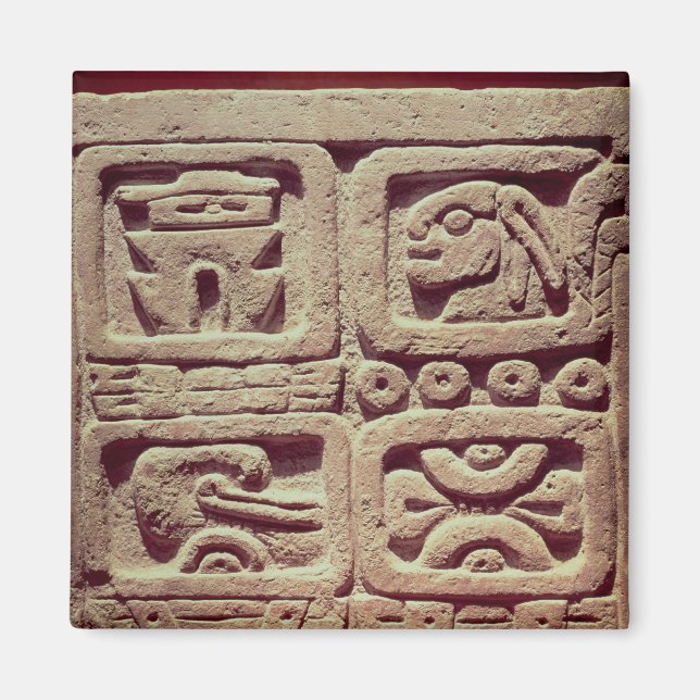 Aimant Calendrier avec quatre glyphes, Toltec (Devant)