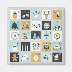 Aimant Calendrier de l'arrivée Calendrier imprimable