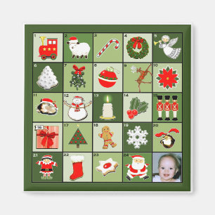 Aimant Calendrier de l'Avent photo de Noël