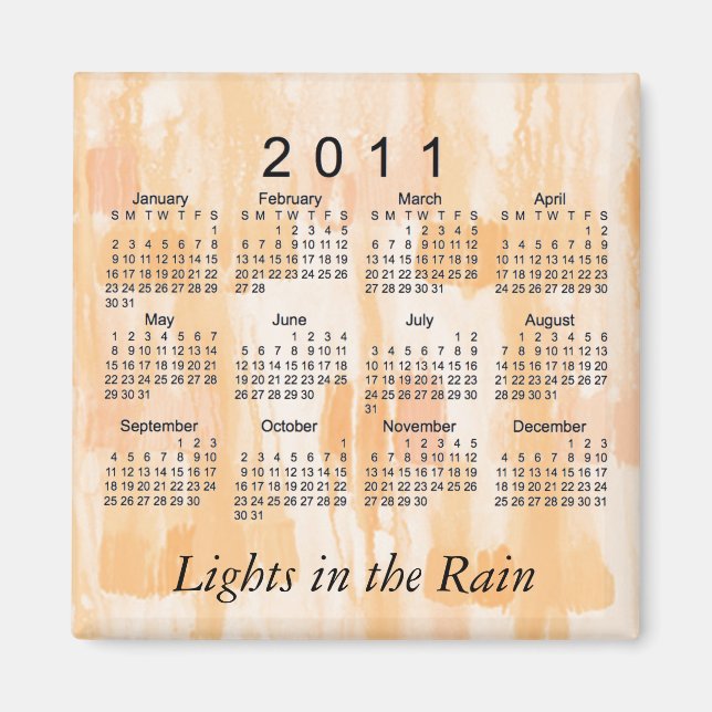 Aimant Calendrier mini abstrait 2011 (Devant)
