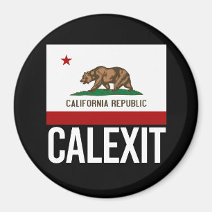 Aimant Calexit - California Exit Drapeau blanc - -