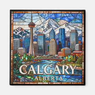 Aimant Calgary Alberta Vitrail Horizon 🏔️