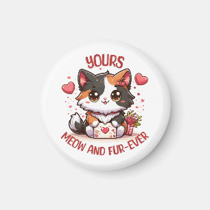 Aimant Calico Chat Adorable pour la Saint-Valentin