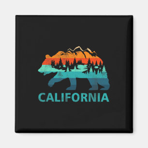Aimant California Bear Vintage Rétro Nature Randonnée Sou