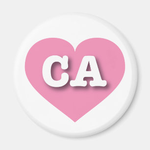 Aimant California Pink Heart - J'aime CA