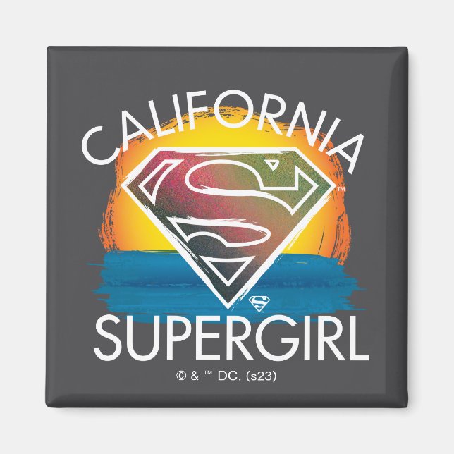 Aimant California Supergirl Sunset Graphic (Devant)