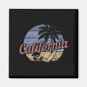 Aimant California Surf Vintage Souvenir Cali Beach Surfeu
