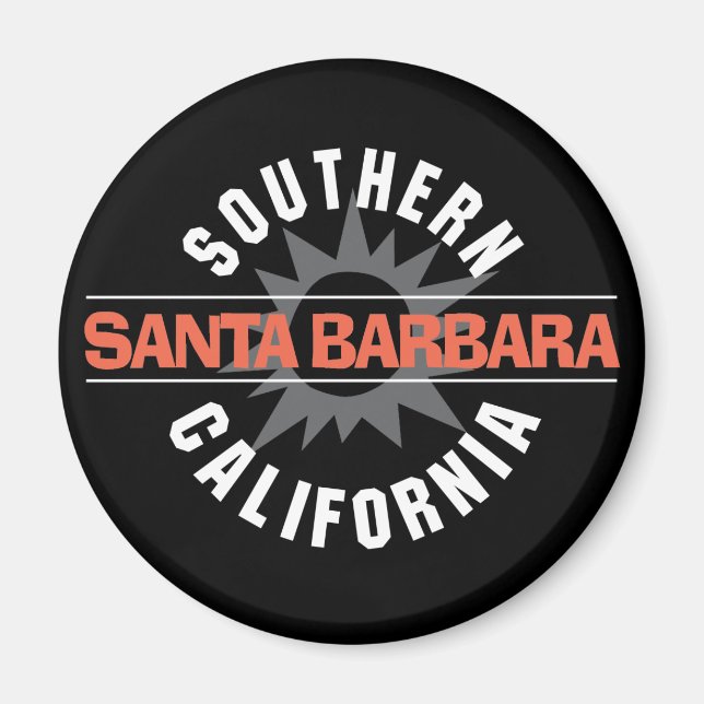 Aimant Californie du Sud - Père Noël Barbara (Devant)