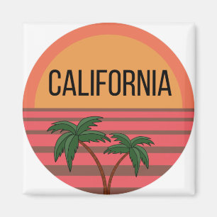 Aimant Californie Idées de design mignonne Motif Sunset P