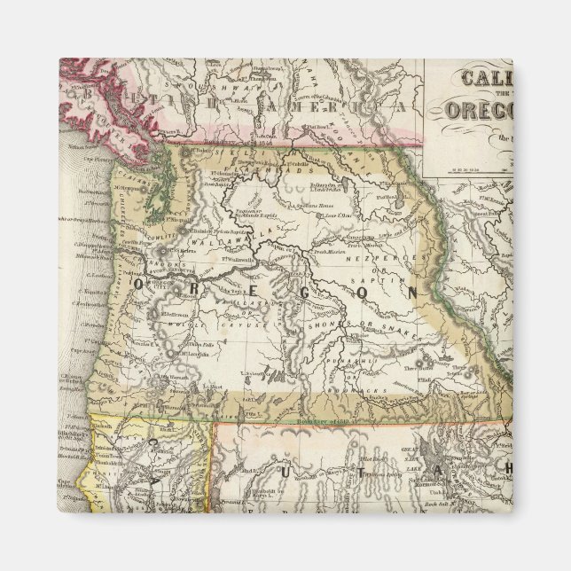 Aimant Californie, Oregon, Utah (Devant)