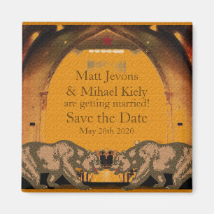 Aimant Californie Ours Grooms Mariage gay Faire-part