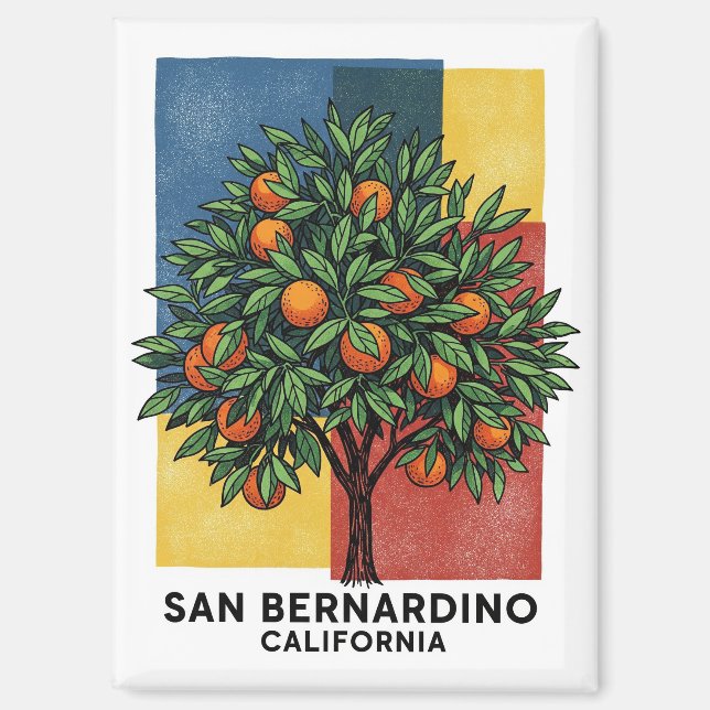 Aimant Californie San Bernardino Orange Tree (Recto)